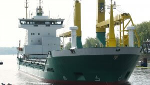 Der Frachter „MS Forester“ soll die neue Antriebstechnik testen ©thyssenkrupp