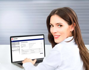 Frau Laptop E-Portal