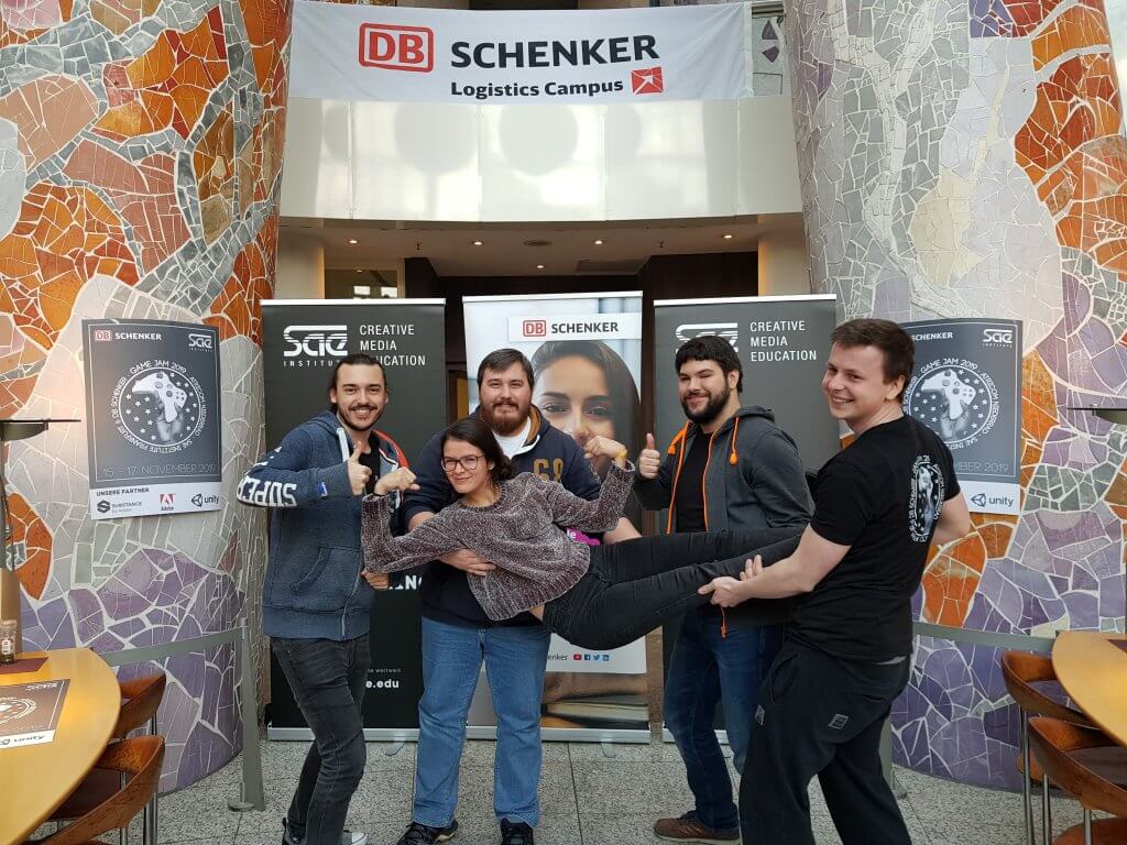 Das Siegerteam beim DB Schenker Game Jam